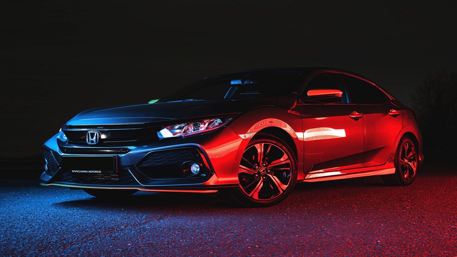 Honda vehicle prepared for repair inspection in a Dubai workshop