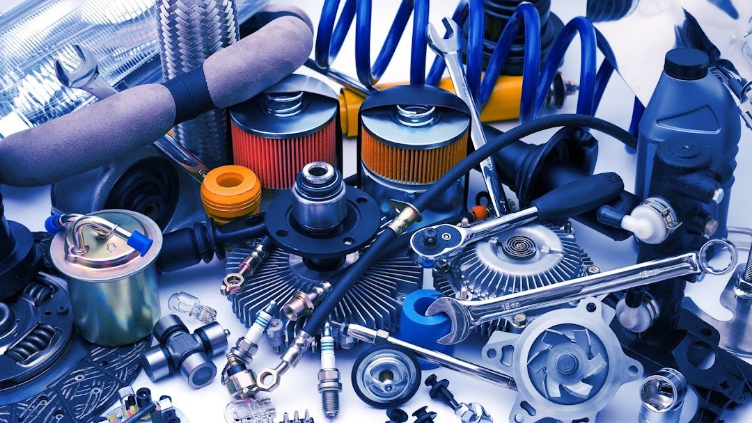 Mercedes components arranged for part-number and fitment verification in Dubai