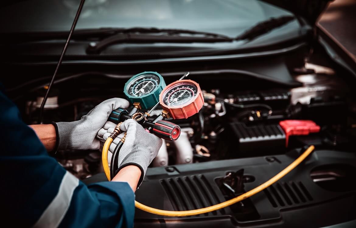 BMW AC repair and cooling diagnosis in Dubai
