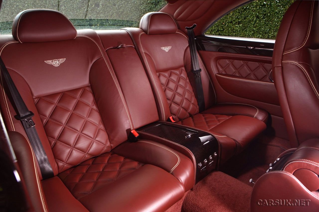 Bentley leather interior during an upholstery condition inspection in Dubai