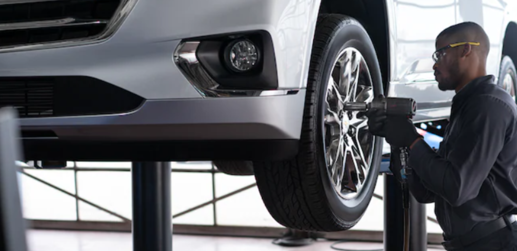 Refinished Chevrolet alloy wheel after rim service