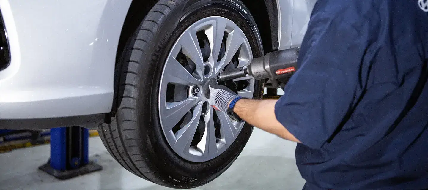 Chevrolet tyre service Dubai workshop inspection