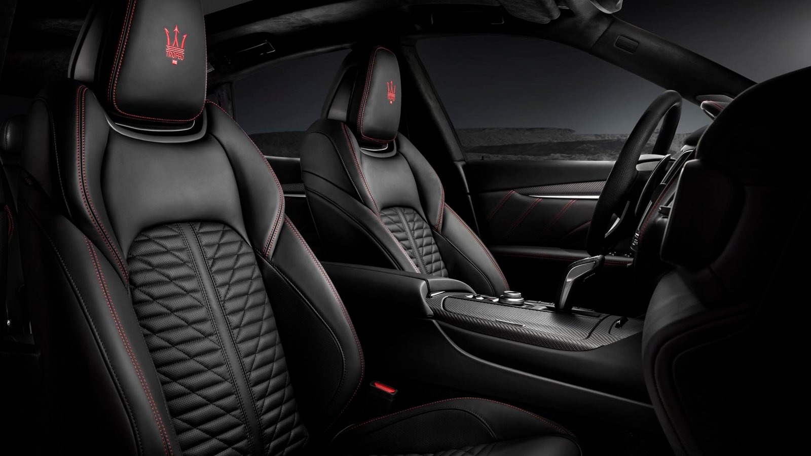 Maserati upholstery color and stitching details