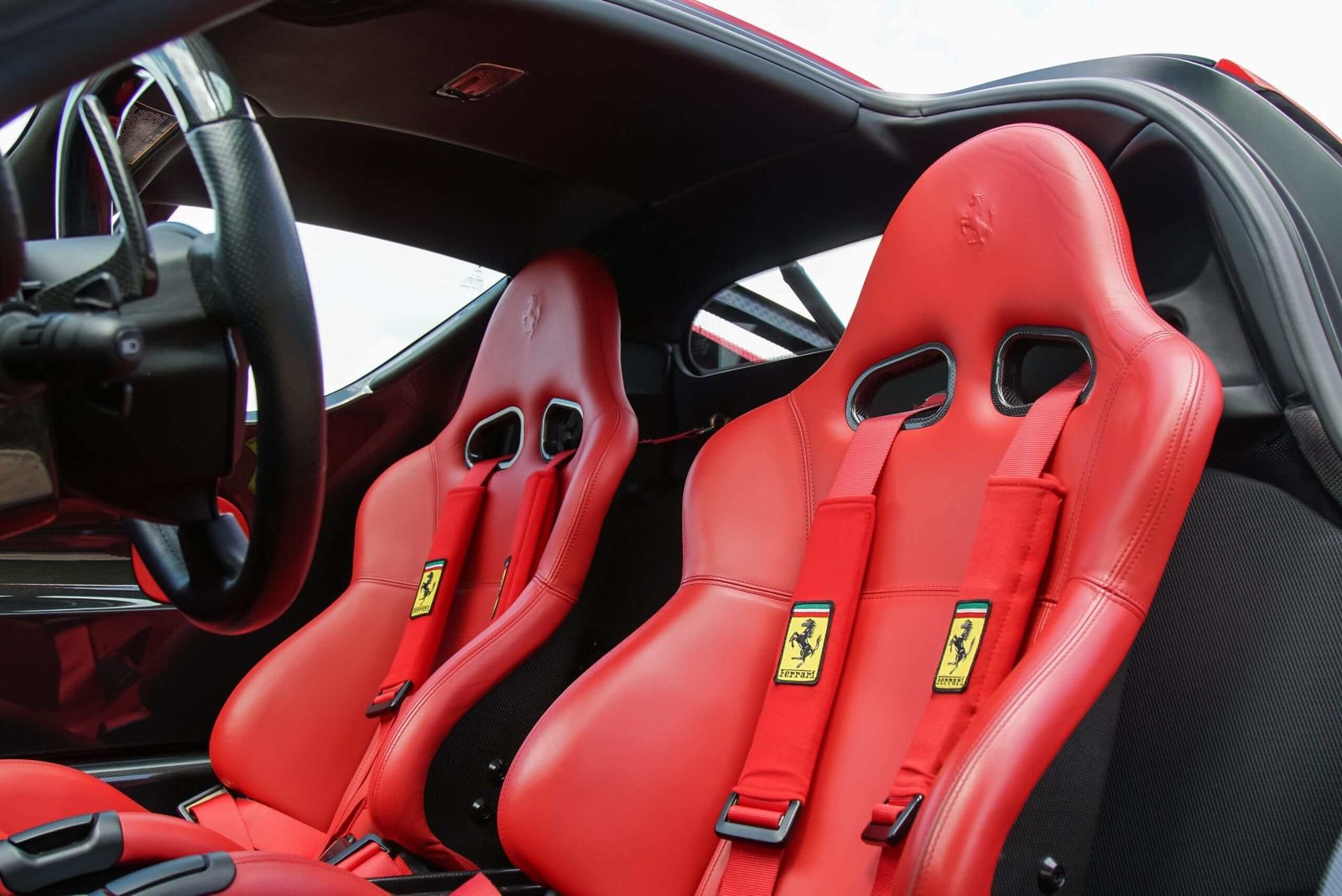 Ferrari interior upholstery inspection