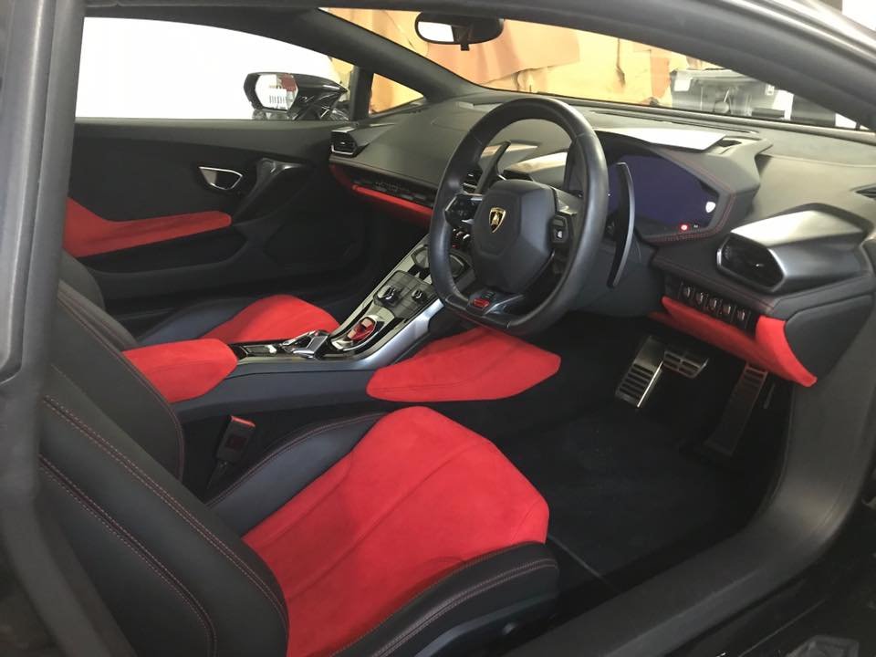 Lamborghini leather upholstery repair in Dubai