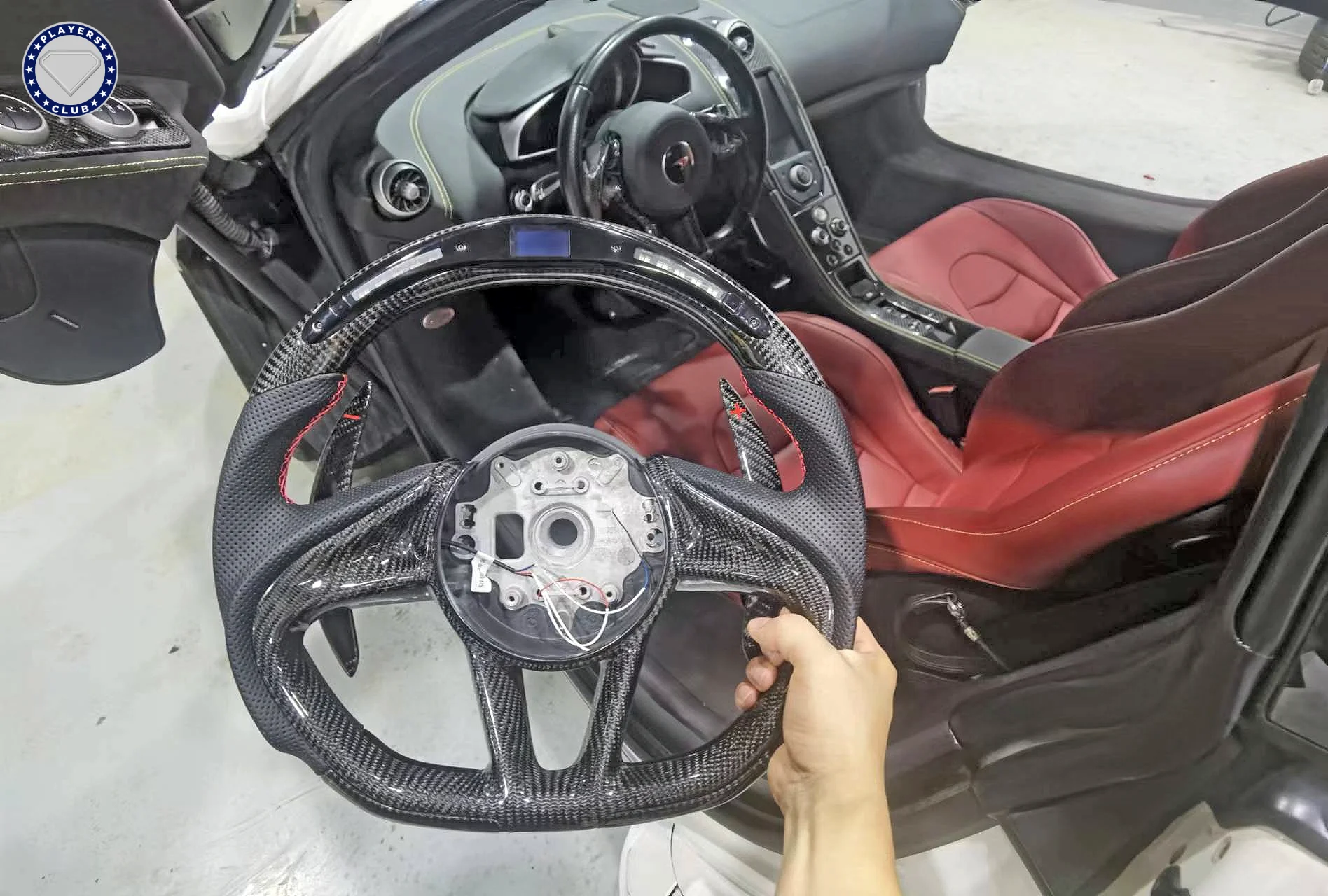 McLaren steering wheel and controls