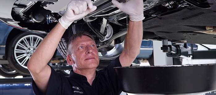 Bentley engine oil condition and service items checked in Al Quoz