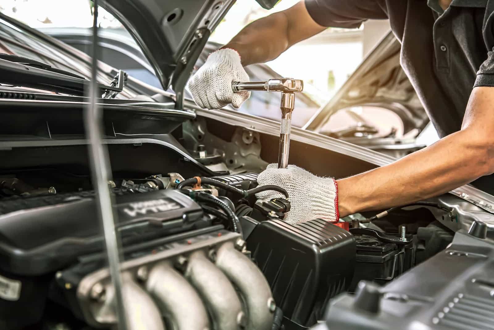 Chevrolet engine components prepared for measured repair