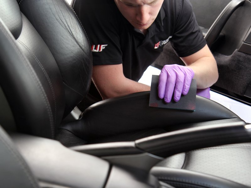 Porsche leather upholstery service in Dubai