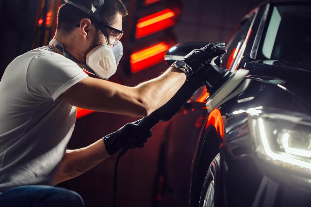 Ferrari accident damage inspection in Dubai
