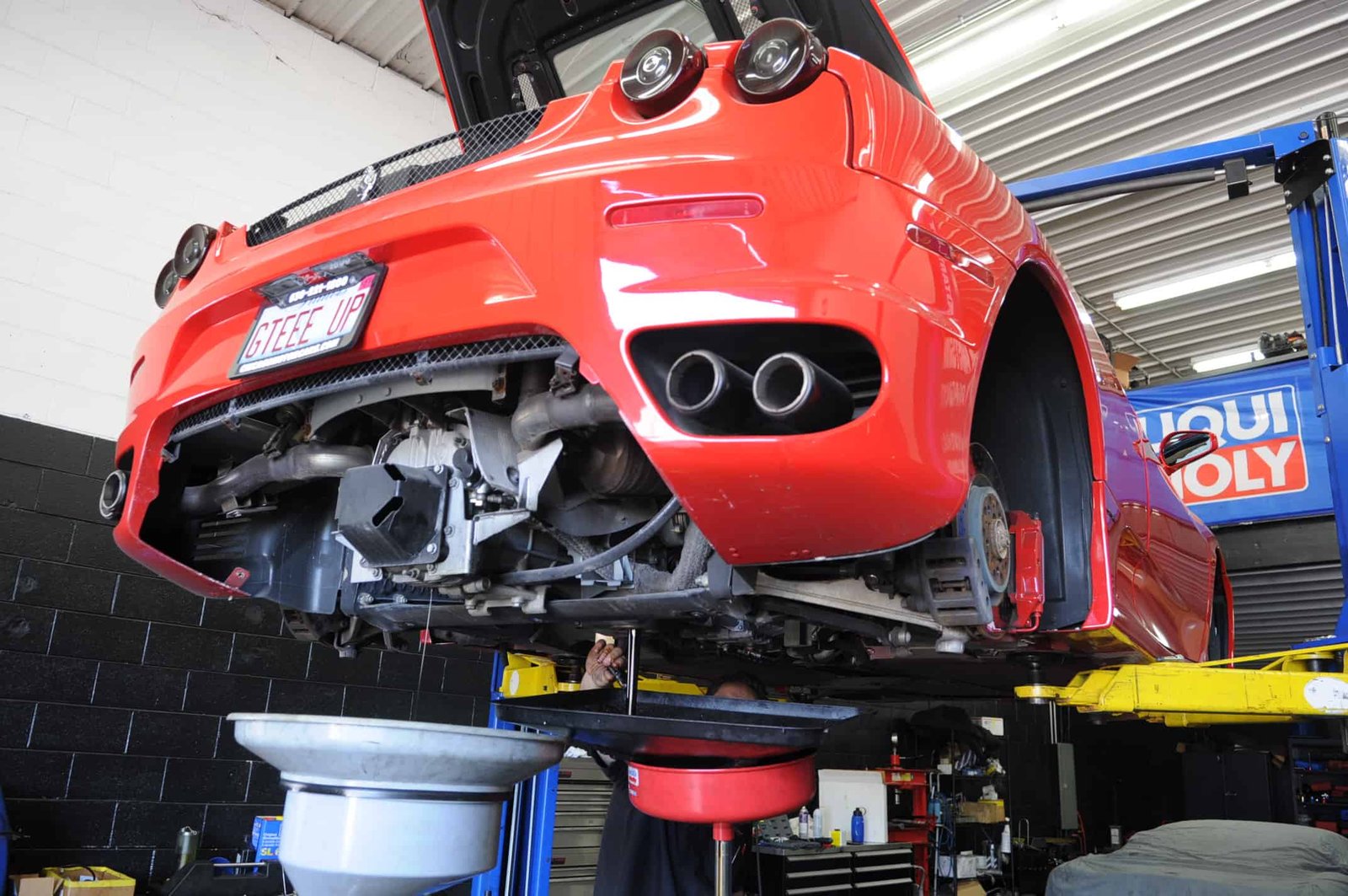 Ferrari engine oil and filter service in Dubai