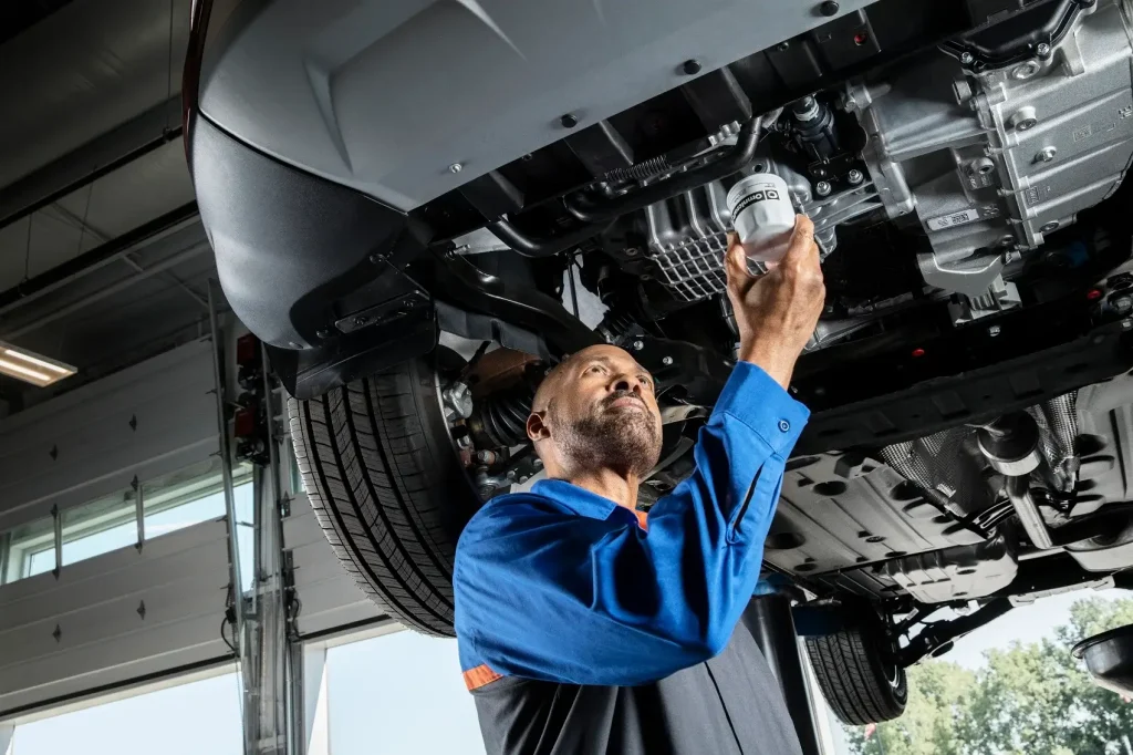 Ford engine oil and filter service in Dubai