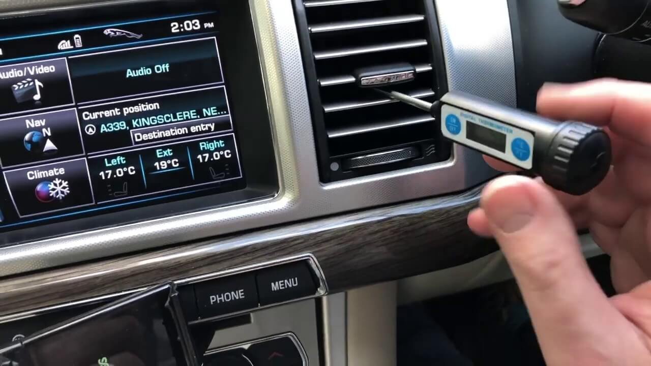 Testing a Jaguar climate control system