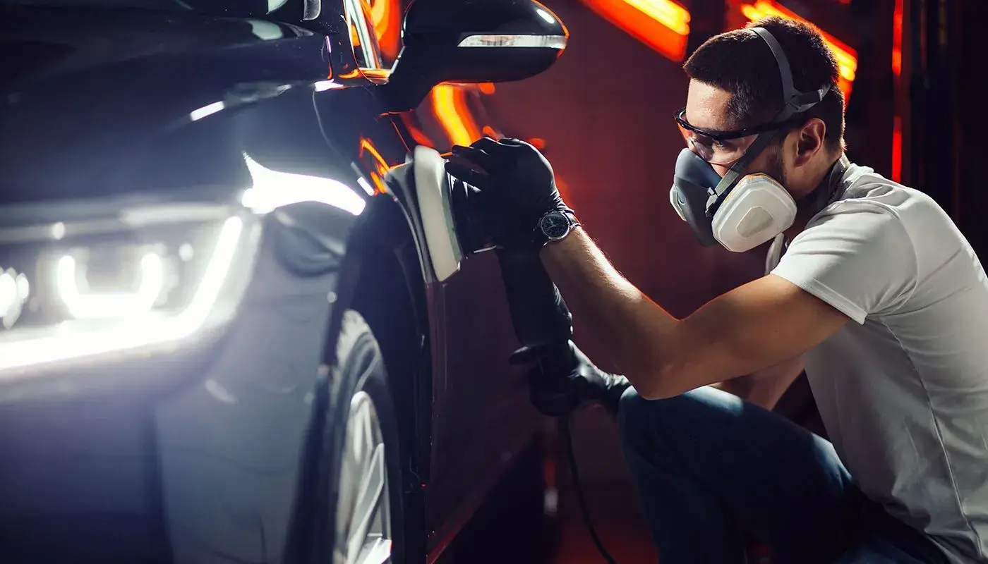 Cadillac accident and collision repair assessment in Dubai