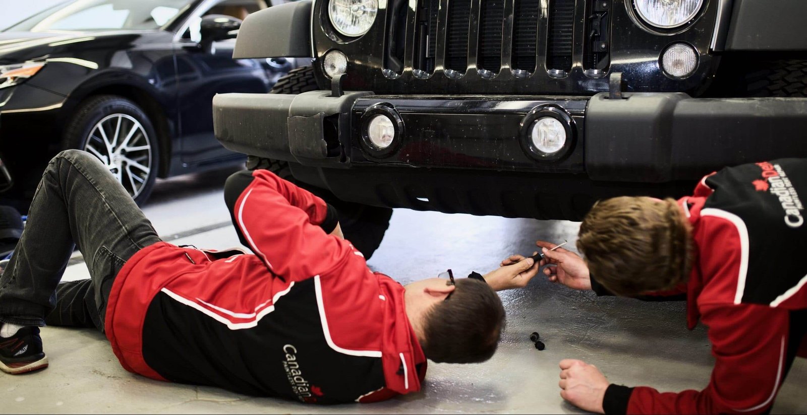 Jeep dent repair inspection in Dubai