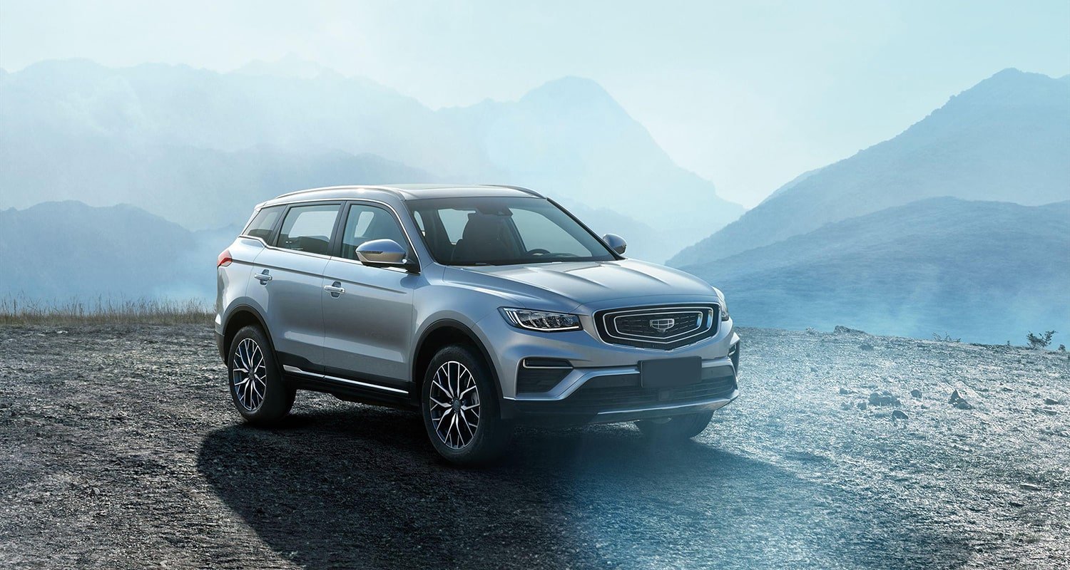 Silver Geely SUV
