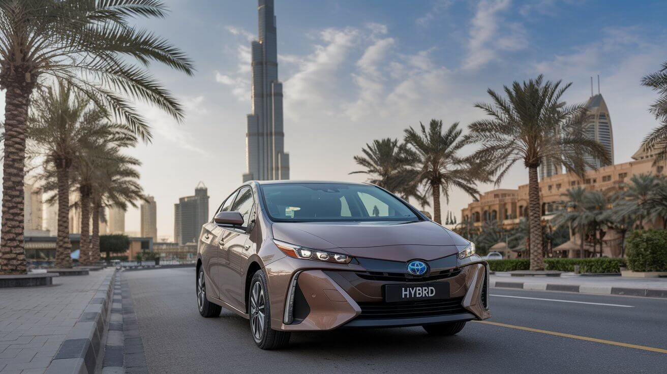 Hybrid car Dubai streets