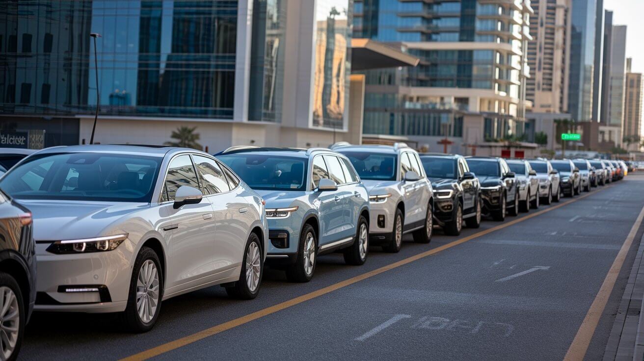 Hybrid car Abu Dhabi view