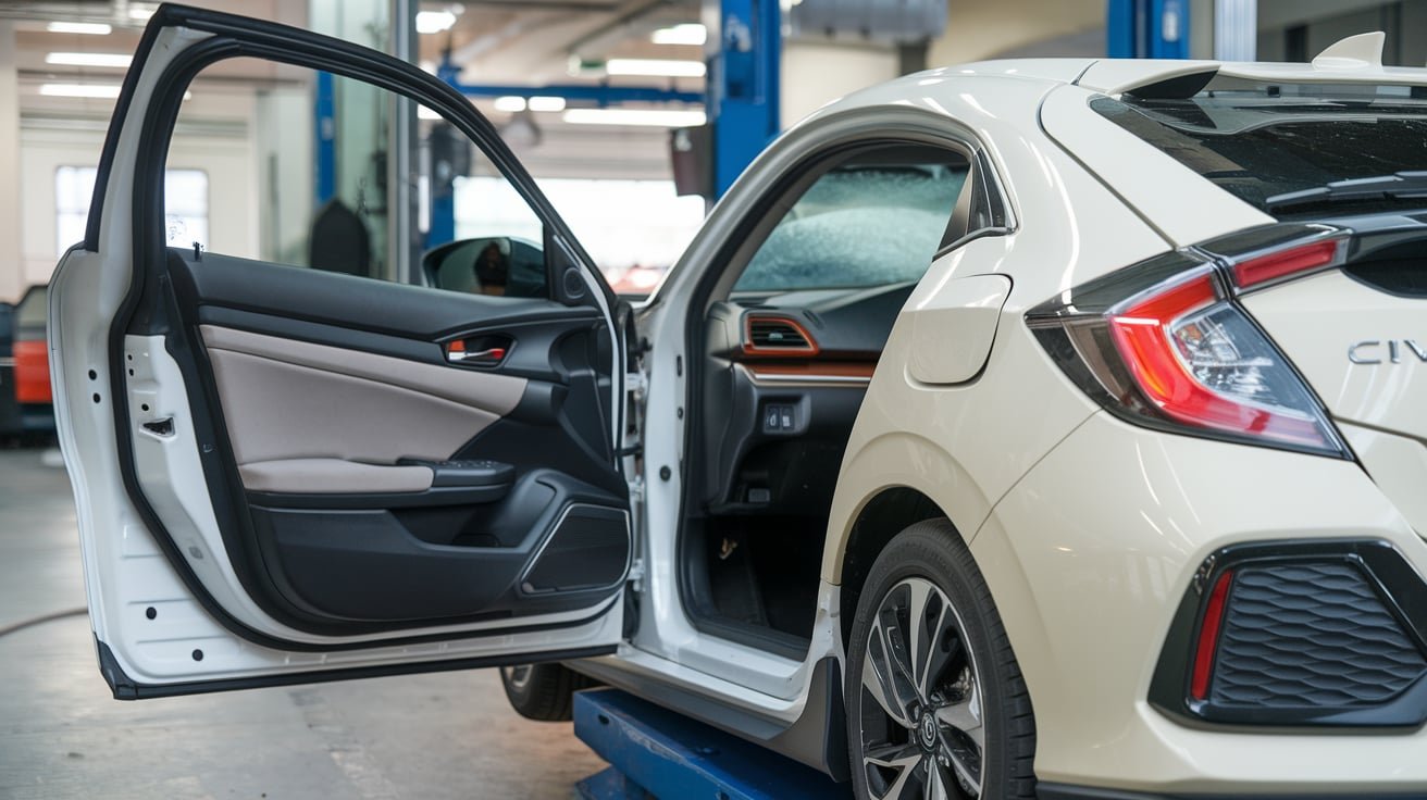 Car door interior trim and handle repair