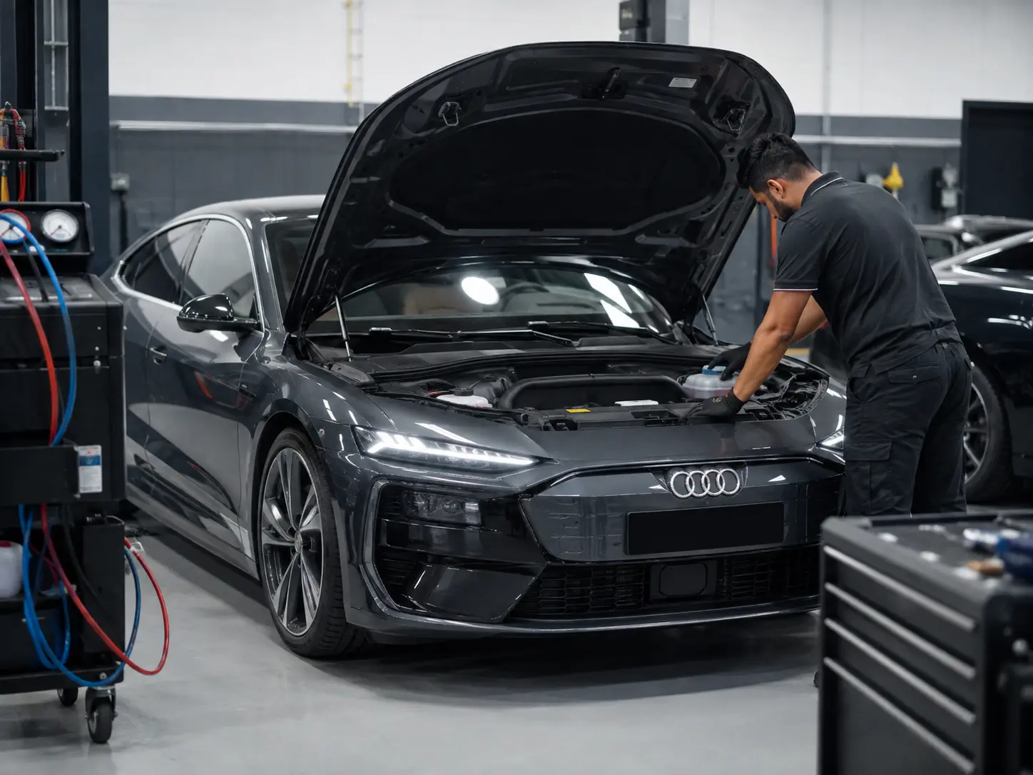 2026 Audi A6 e-tron climate system service-area inspection