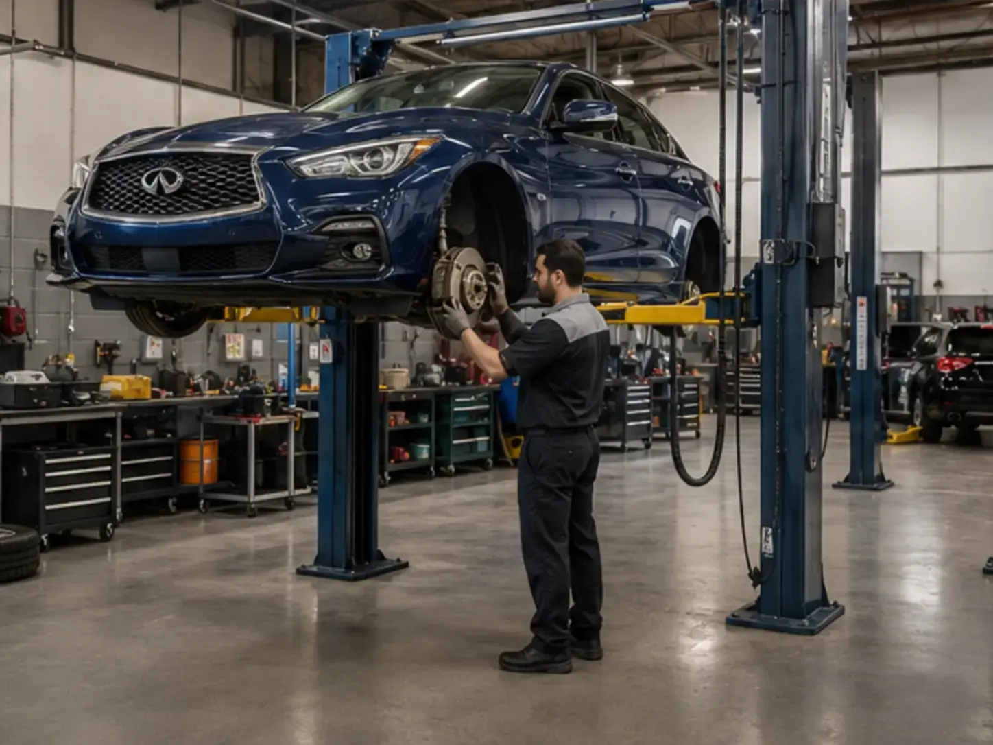 Infiniti Q50 chassis inspection