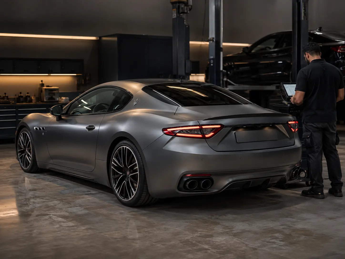 Maserati GranTurismo used to illustrate final diagnostic checks