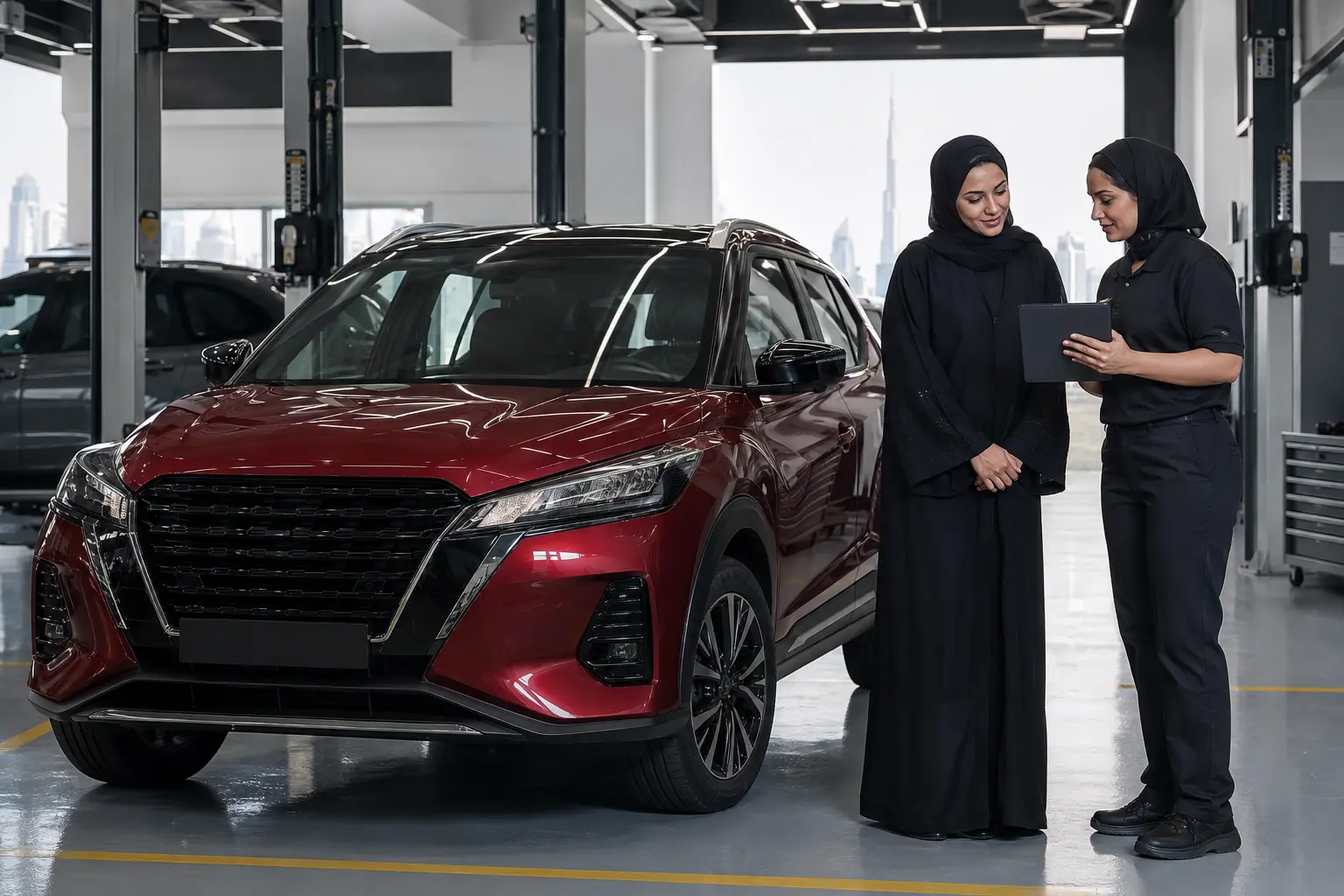 Nissan Kicks inspection findings reviewed with the owner