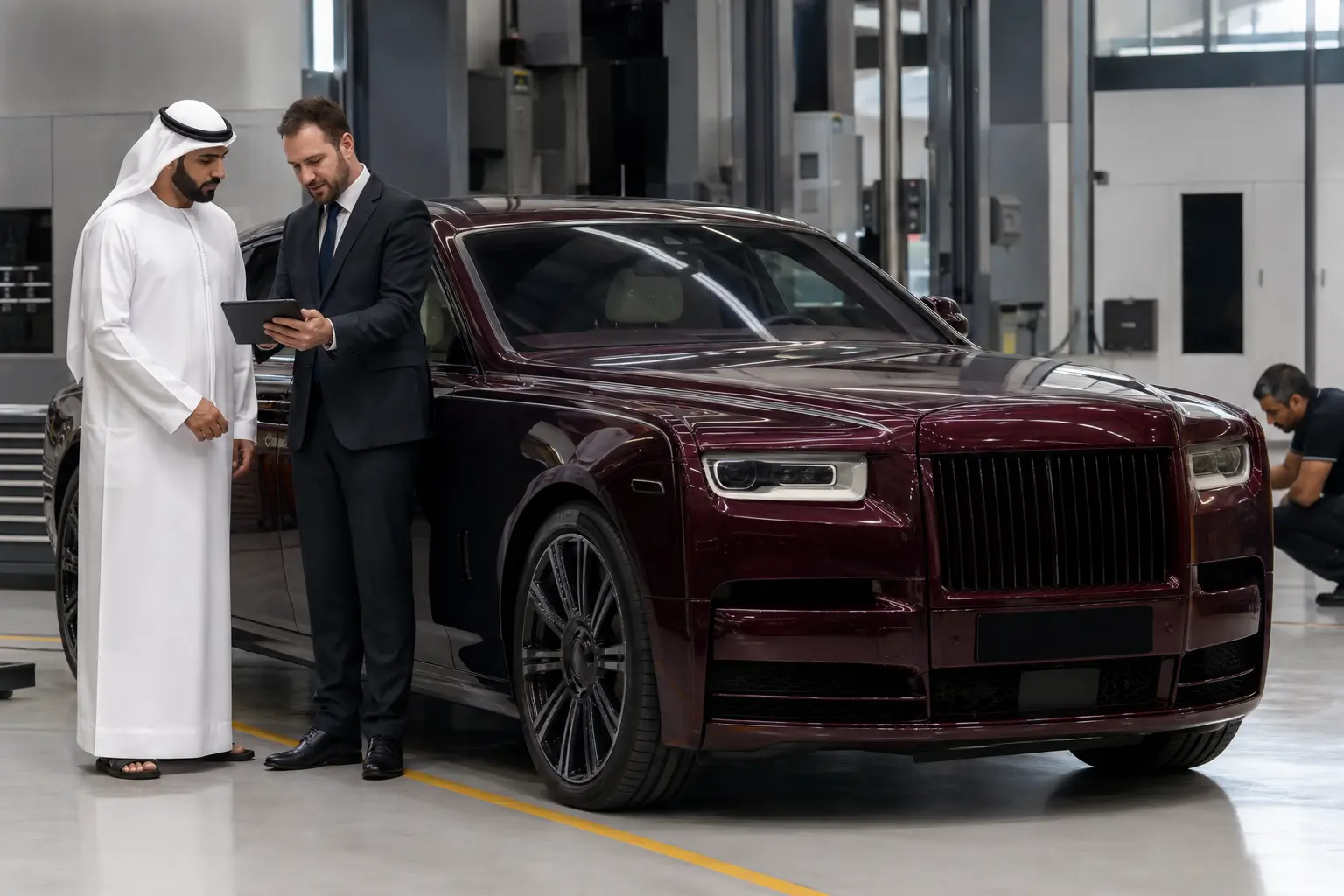 Rolls-Royce Phantom inspection findings reviewed with the owner