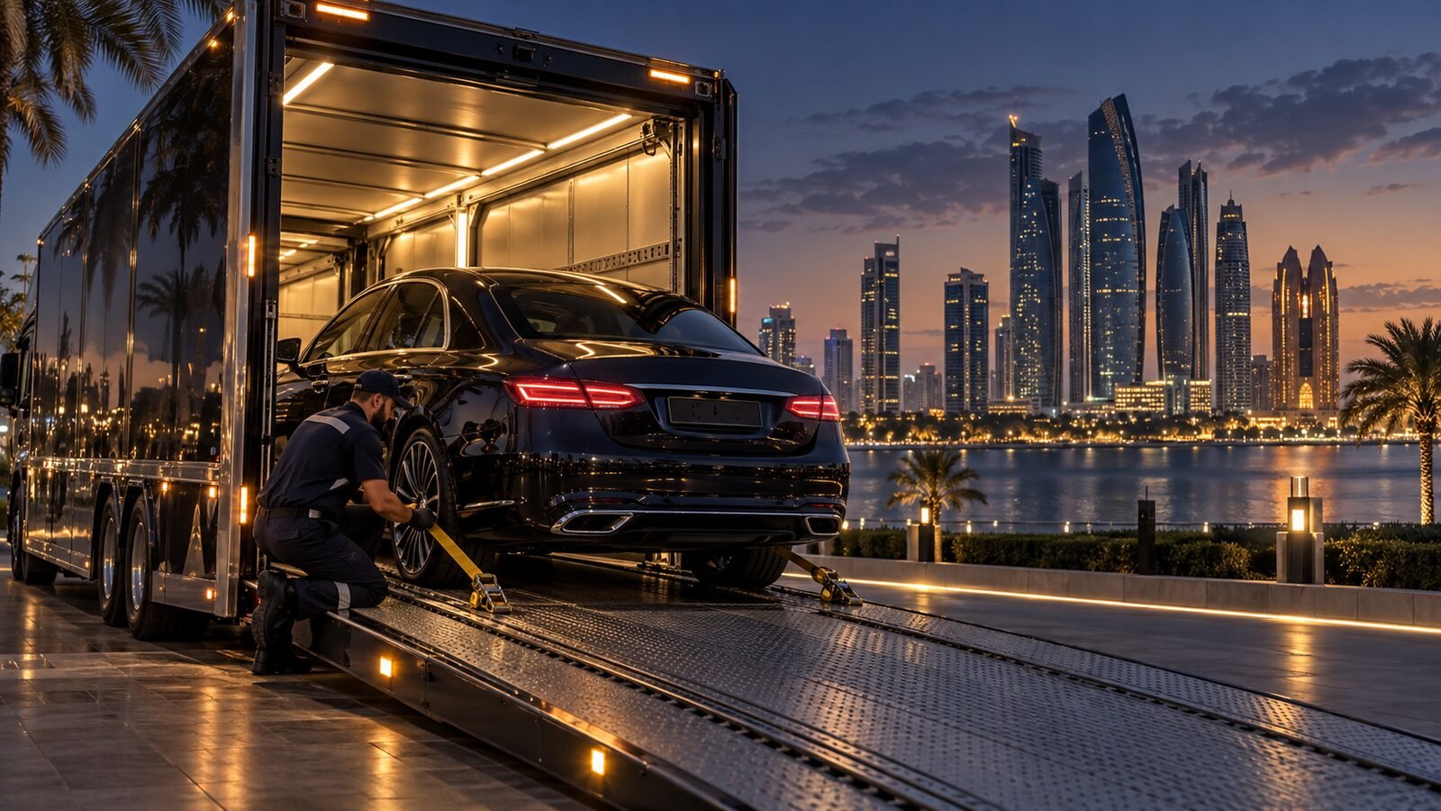 Vehicle pickup and delivery service for Abu Dhabi drivers