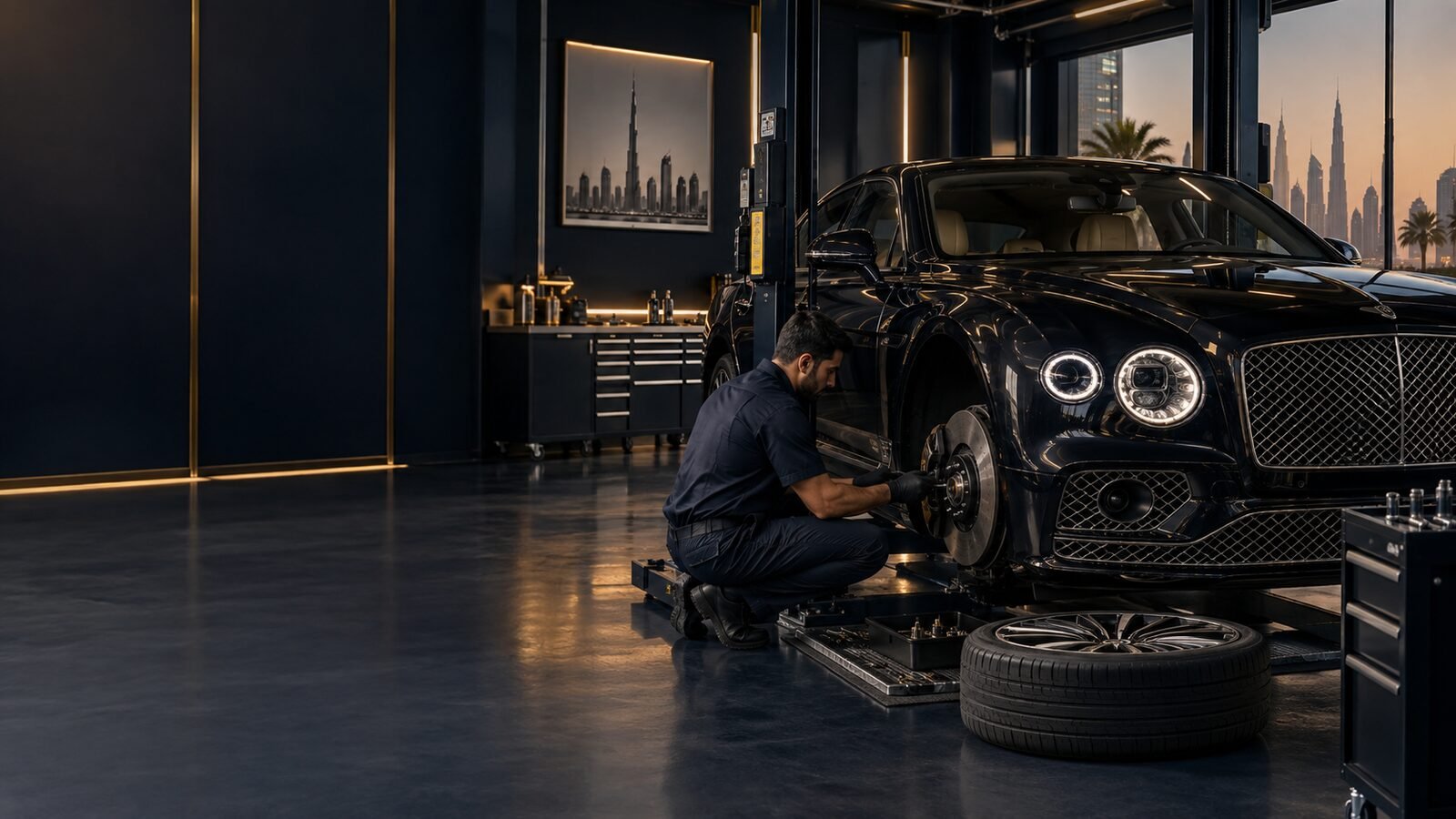 Bentley brake repair at a premium Dubai workshop