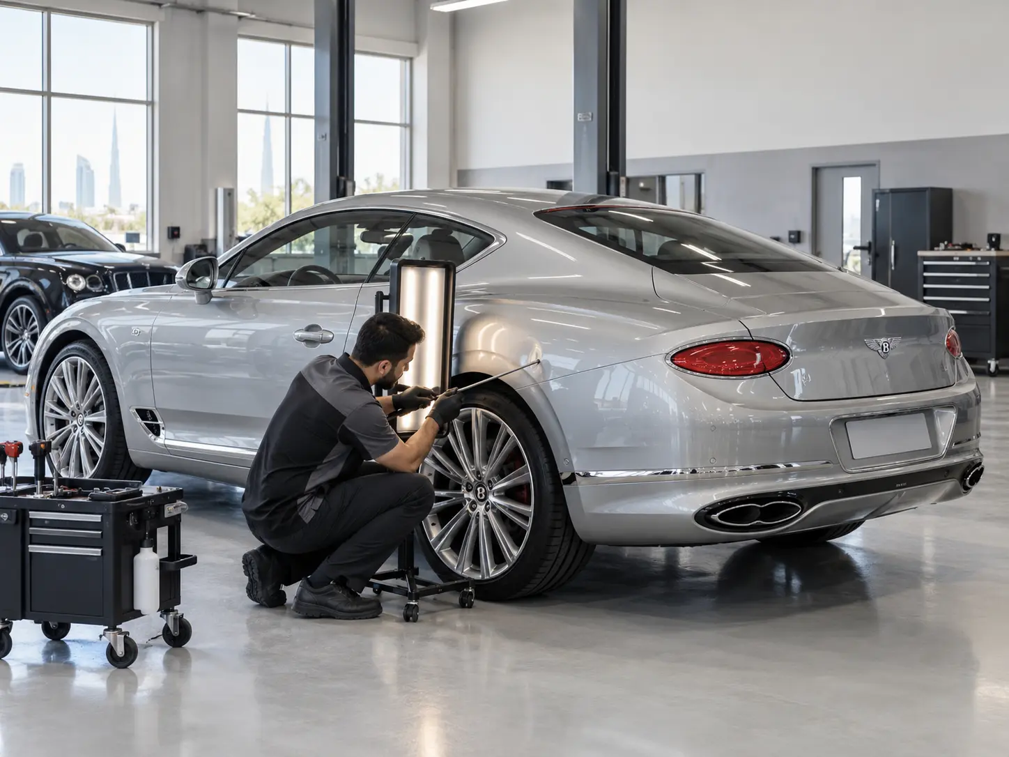 Bentley dent and panel repair inspection